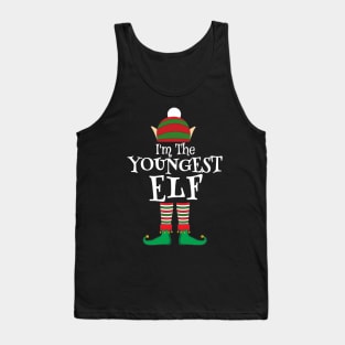 I'm The Youngest Elf Matching Family Christmas Pajama Shirt Tank Top